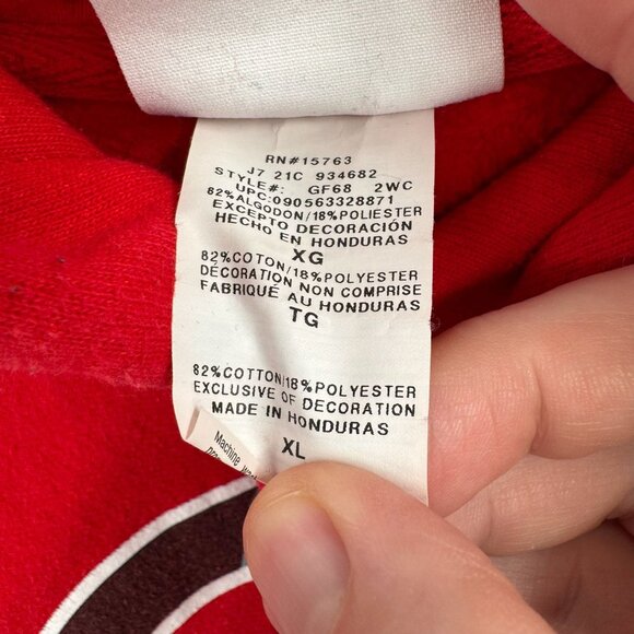 Champion x Naruto Kakashi Reverse Wave Hoodie Adult Size XL Red Y2K - Picture 10 of 12